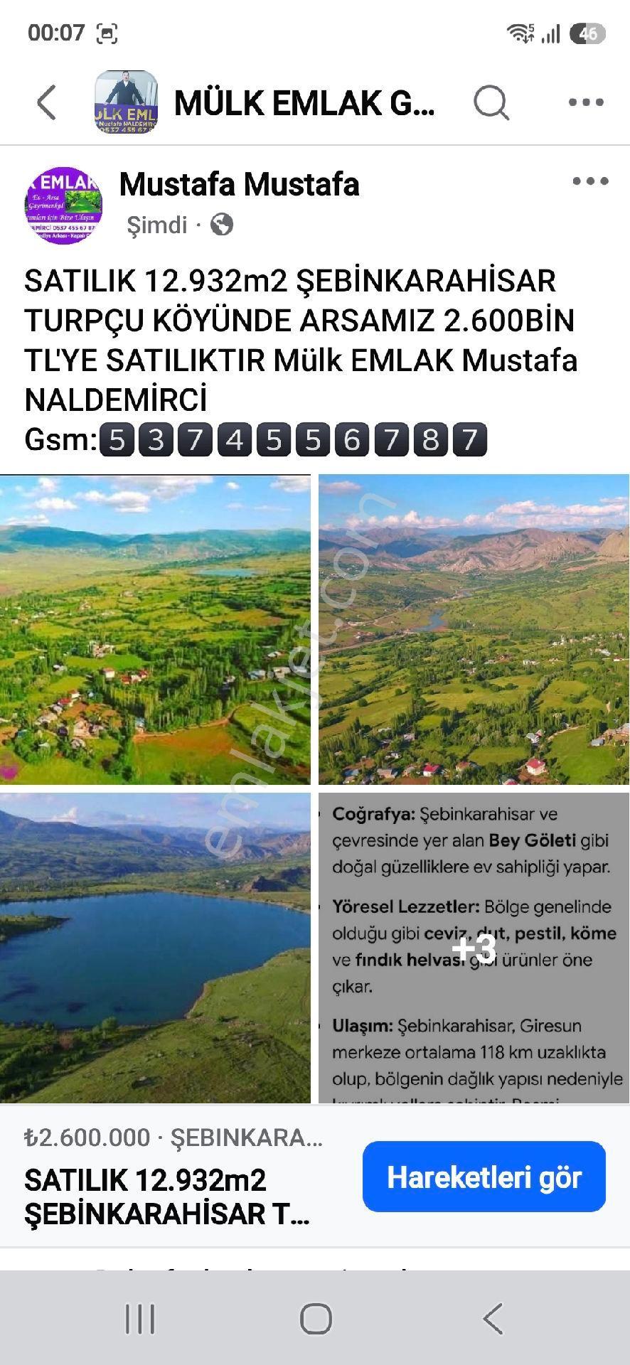 Satılık 1.385m2 Şebinkarahisar Turpçu Köy İci Arsamız 554bin: - Görsel 21