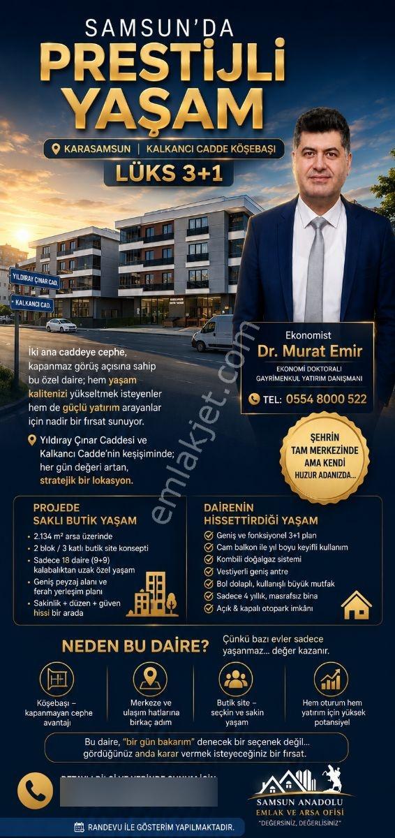 0554 8000 522 Samsun Lüks Satılık 3+1 Daire - Görsel 31