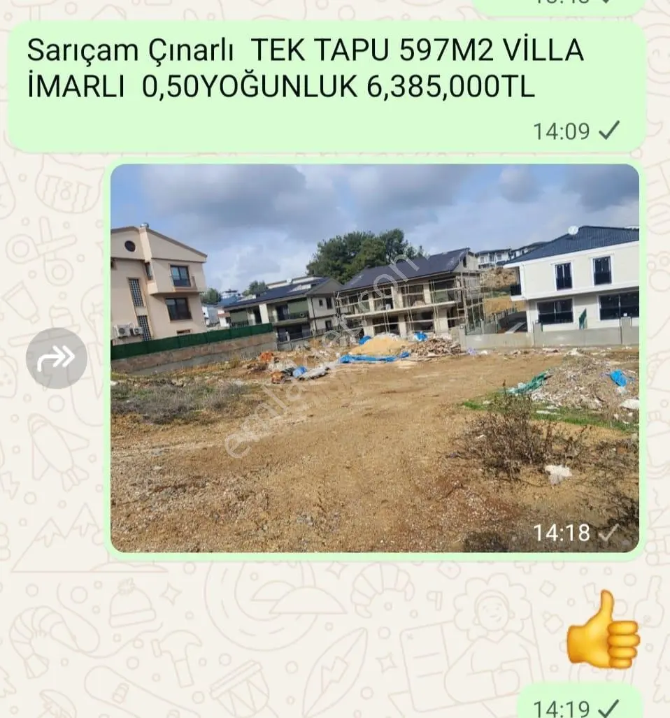 Kaçmaz Kelepir Tek Tapu Sarıçam Çınarlı Enuygun 499 M2 Villalık Ve Diğer Arsalar - Görsel 5