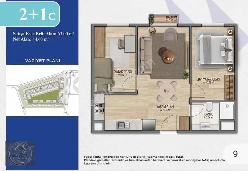 Fuzul Topraktan Başakşehir 3* Projesi *2+1 Satılık Arsa Payı
