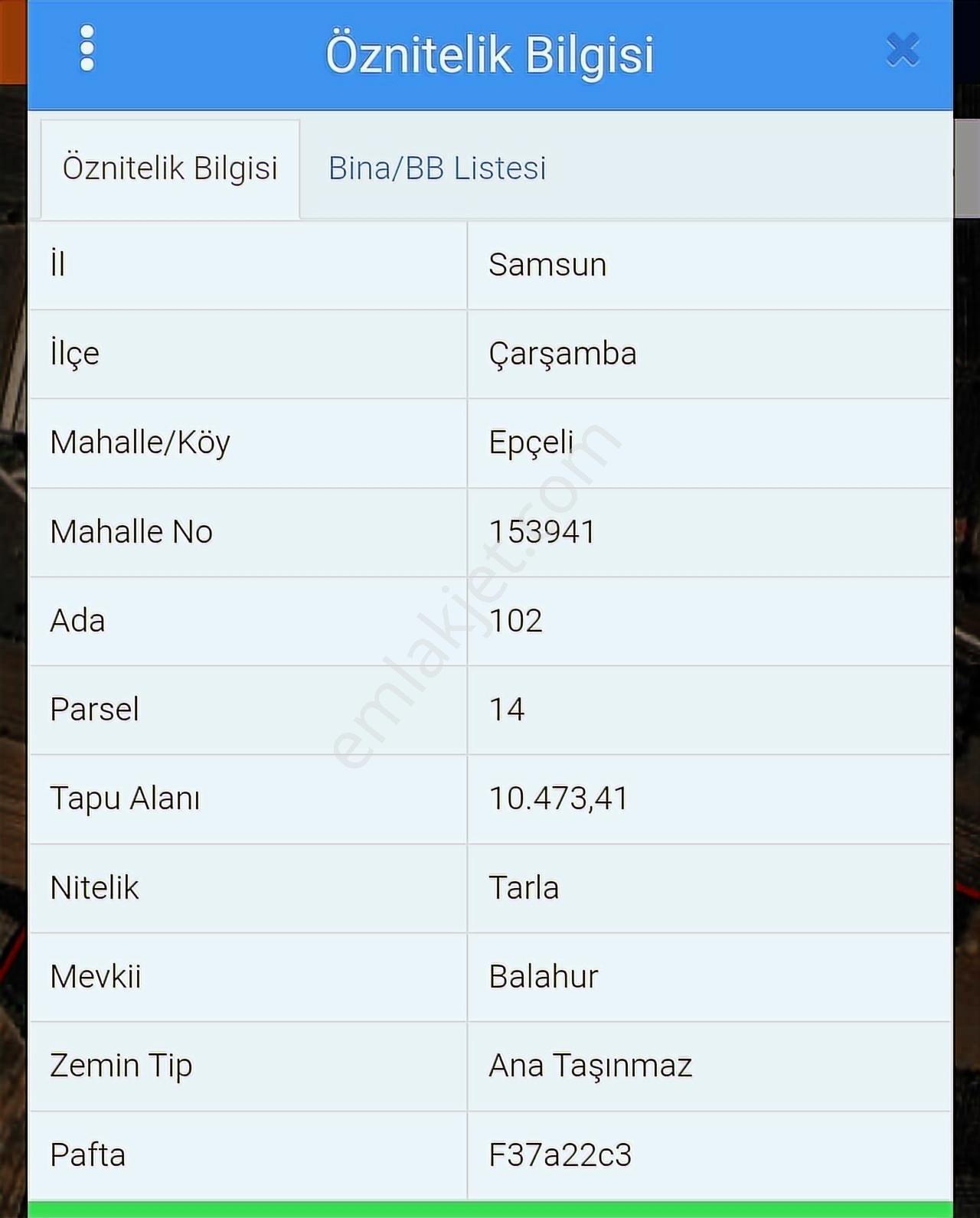 Truva/isa Kılıç'tan Çarşamba Epçeli Satılık 10473 M2 Tarla