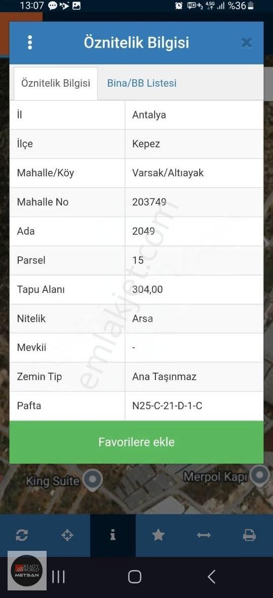Kepez Altıayak'ta Satılık İmarlı Konut Arsası - Görsel 2