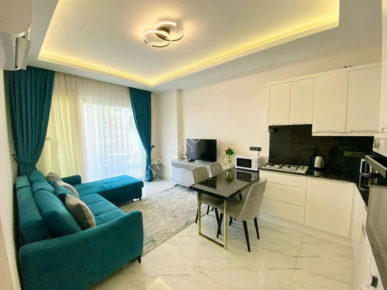 Alanya Kargıcak Denize 100 Mt Mesafede 1+1 Eşyalı Sıfır Satılık Daire - Görsel 5