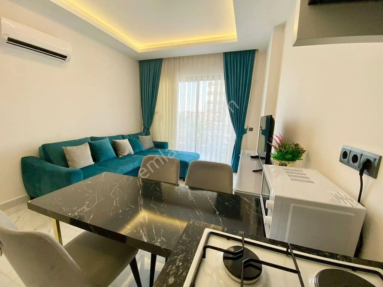 Alanya Kargıcak Denize 100 Mt Mesafede 1+1 Eşyalı Sıfır Satılık Daire - Görsel 2