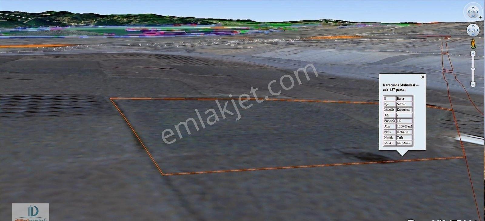 Dijitalemlak'tan Karacaoba'da Satılık 7.200 M2 Yatırımlık Tarla. - Görsel 4