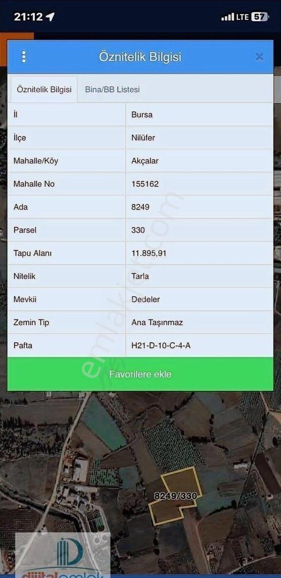 Nilüfer Akçalarda 12.100 M2 Satılık Yatırımlık Kıymetli Arazi. - Görsel 12