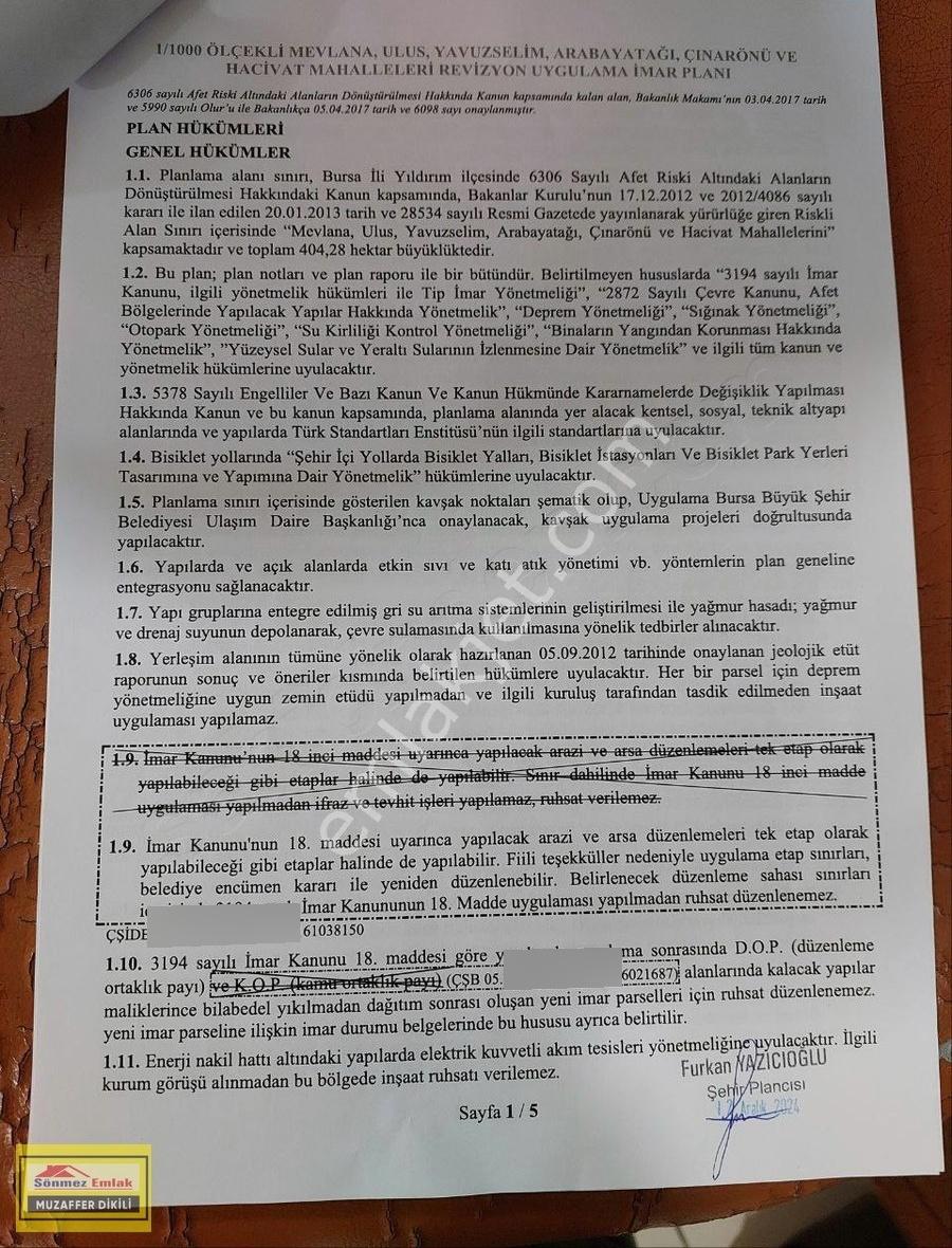 Bursa Yıdırım Yavuzselim Mah,de Satılık Sanayi İmarlı 217m2 Arsa - Görsel 2