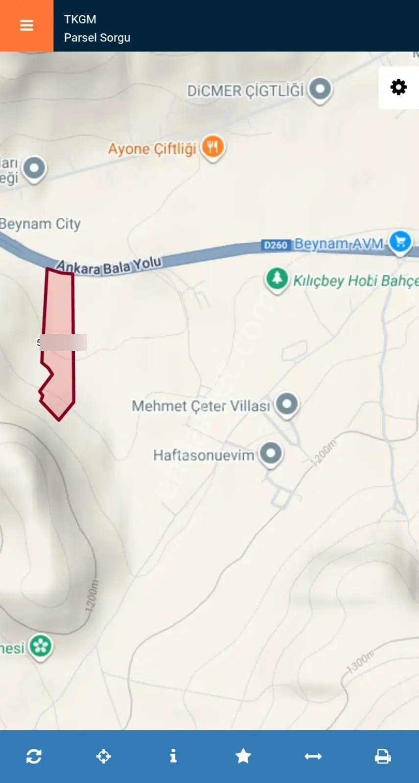 Beynam Bala'da Yol Kenarında Villalara Yakın Muhteşem Tarla