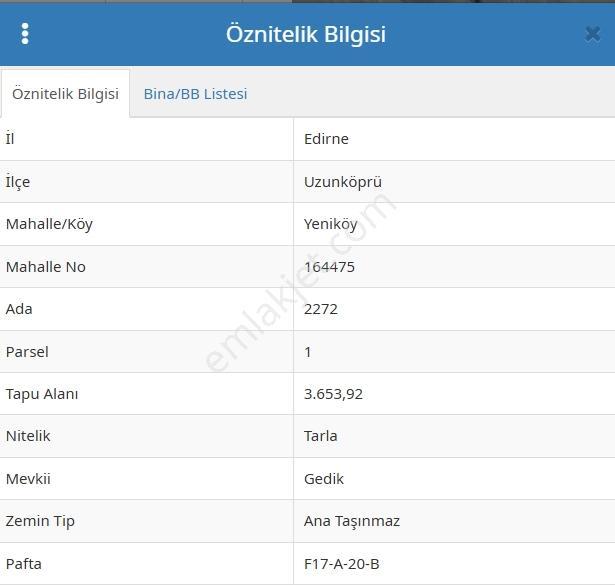 Edirne Uzunköprü Yeniköy'de Satılık Tek Tapu Tarla - Görsel 2