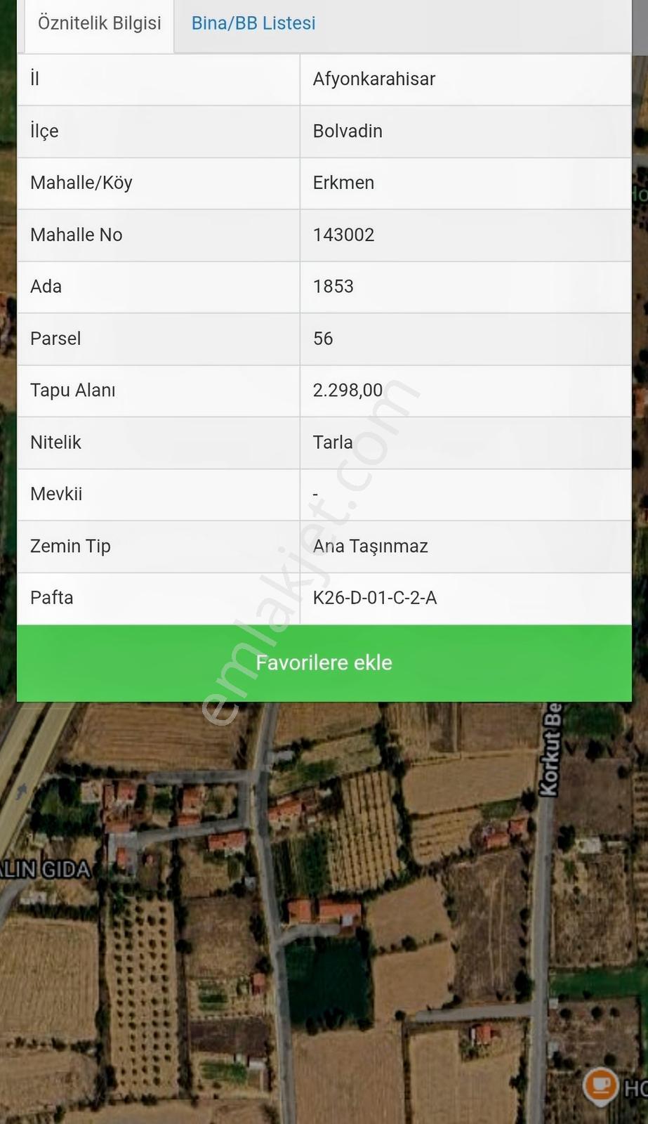 Yaman'dan Bolvadin Erkmen Mah. 2298 M² Satılık Tarla - Görsel 5
