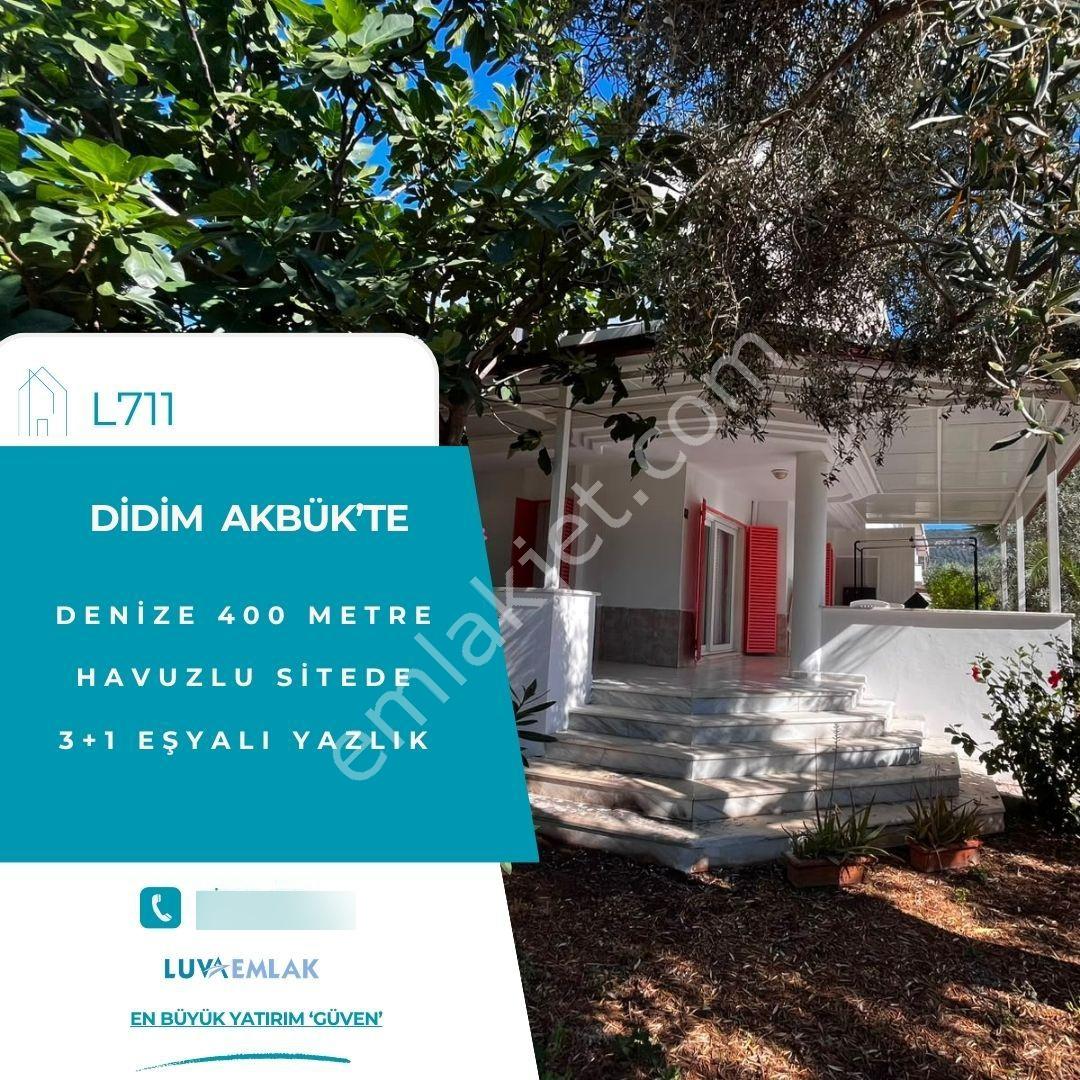 Didim Akbük'te Denize 400 Metre Eşyalı 3+1 Yazlık
