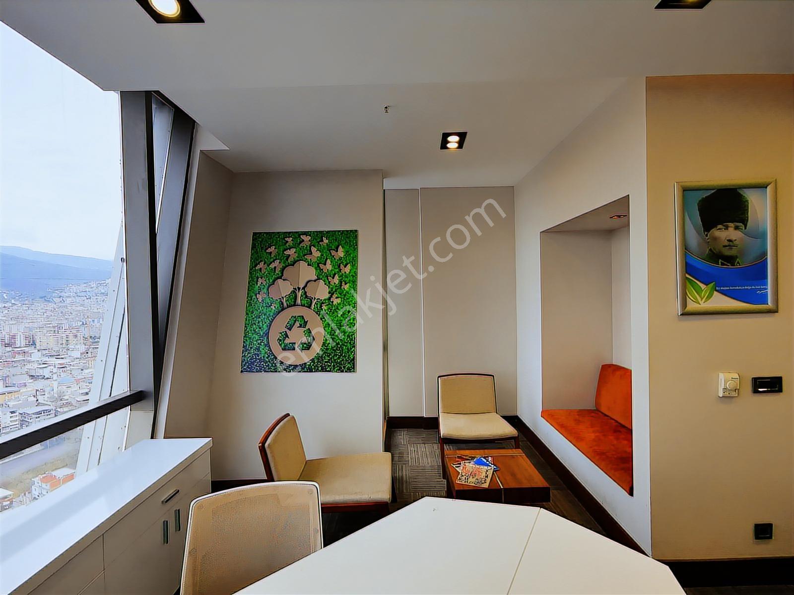 Folkart Towers Körfez Manzaralı Mobilyalı Kiralık 165m2 2+1 Ofis - Görsel 6