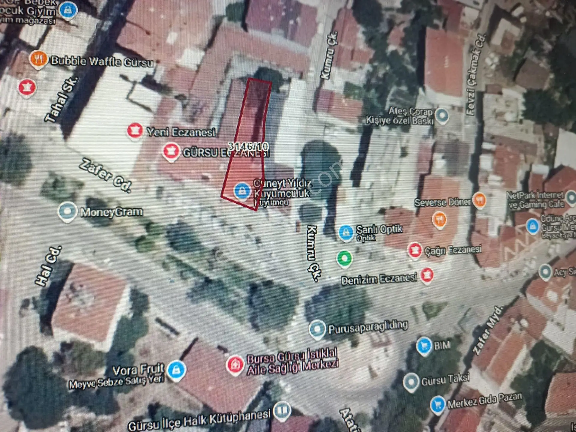 Bursa Gürsu Zafer Mah.de Satılık Bina 335m2 Arsa Taban Alanı İmarlı Tam Merkezde Mevki Konumda - Görsel 2