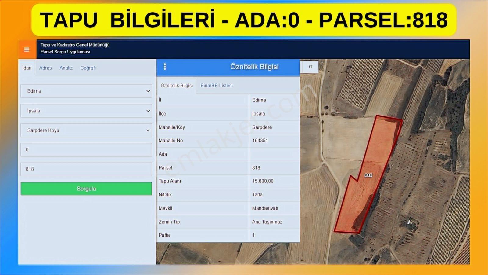 Edirne İpsala Sarpdere-satılık Tarla-yolu Var-29 Dekar - Görsel 9