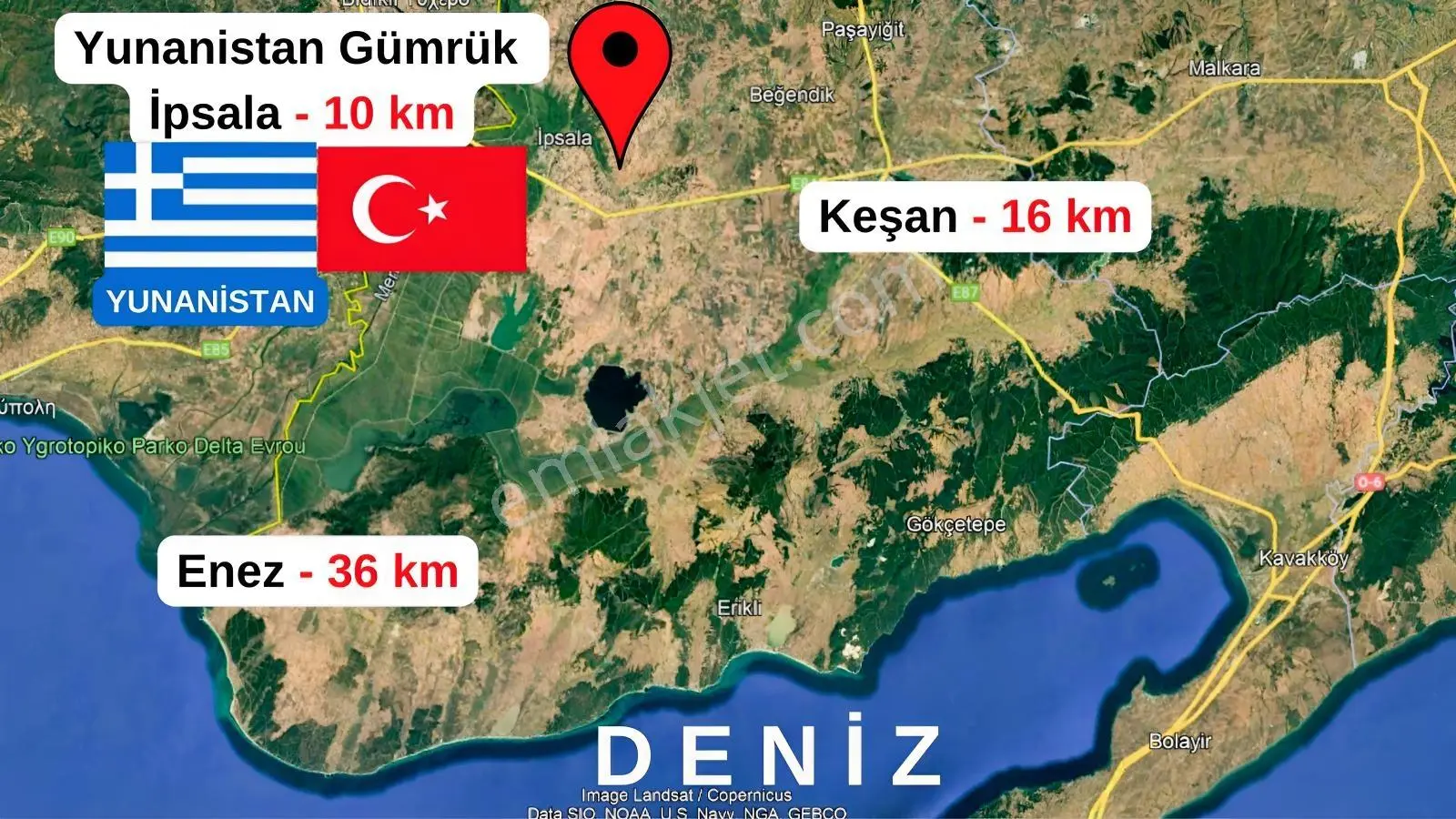 Edirne İpsala Sarpdere-satılık Tarla-yolu Var-29 Dekar - Görsel 4