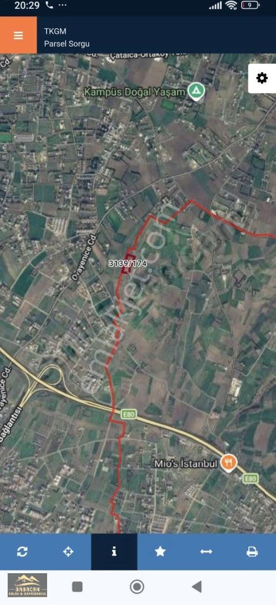 Buyukcekmece Celaliyede Satilik Deniz Manzarali Tarla