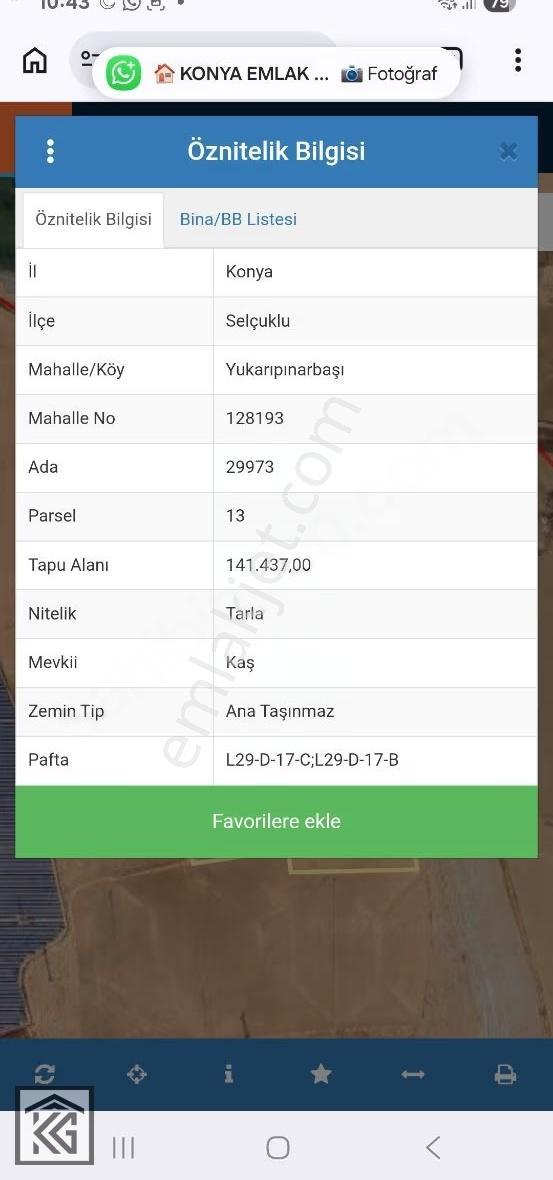 Kocalardan Selçuklu Yukarıpınarbaşı Konut Öneri Alanı 1000m2 - Görsel 2