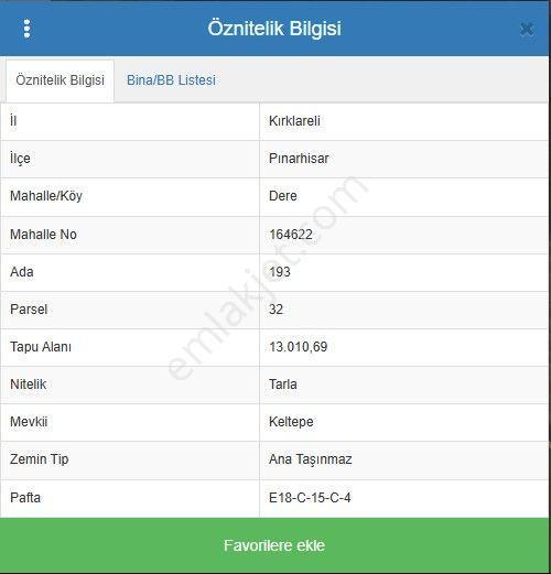 Pınarhisar Dere Mah. Keltepe Mevkii 13 Dönüm Tarla - Görsel 3