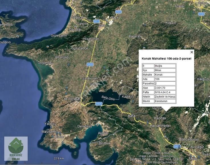 Muğla Milas Konak Mahallesi Karaburun Mevkii'nde Satılık Tarla.. - Görsel 5