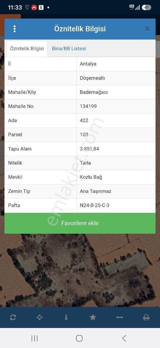 Satılık 3852 M2 Tek Tapu Tarla - Görsel 2