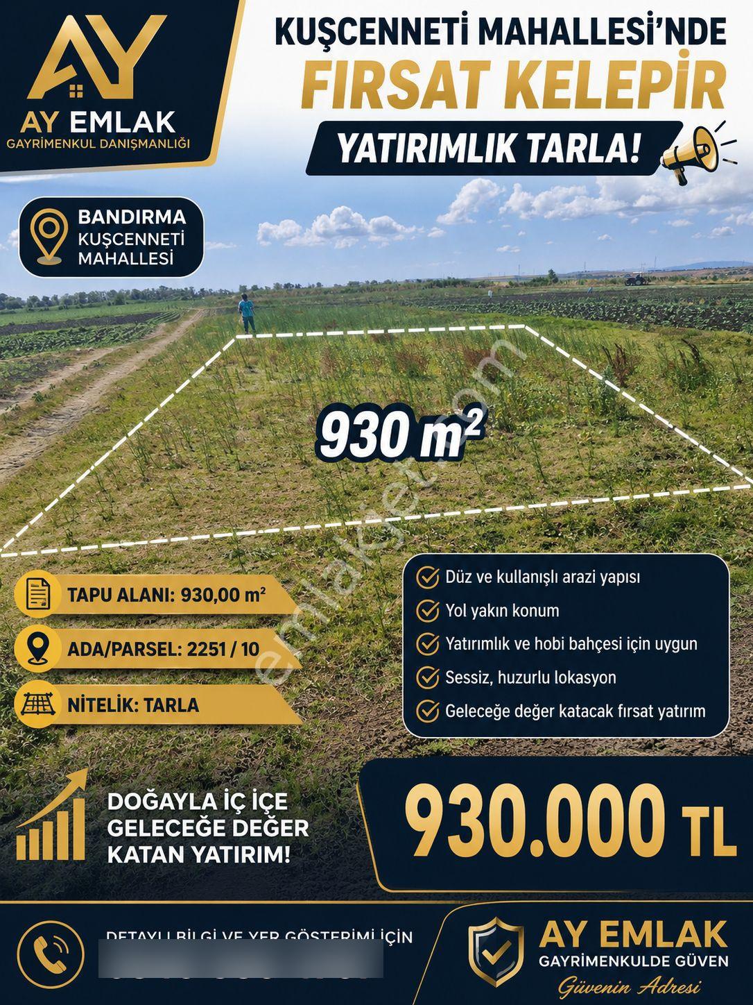 Bandırma Kuscennetinide 930 M Yola Cepheli Tarla - Görsel 4