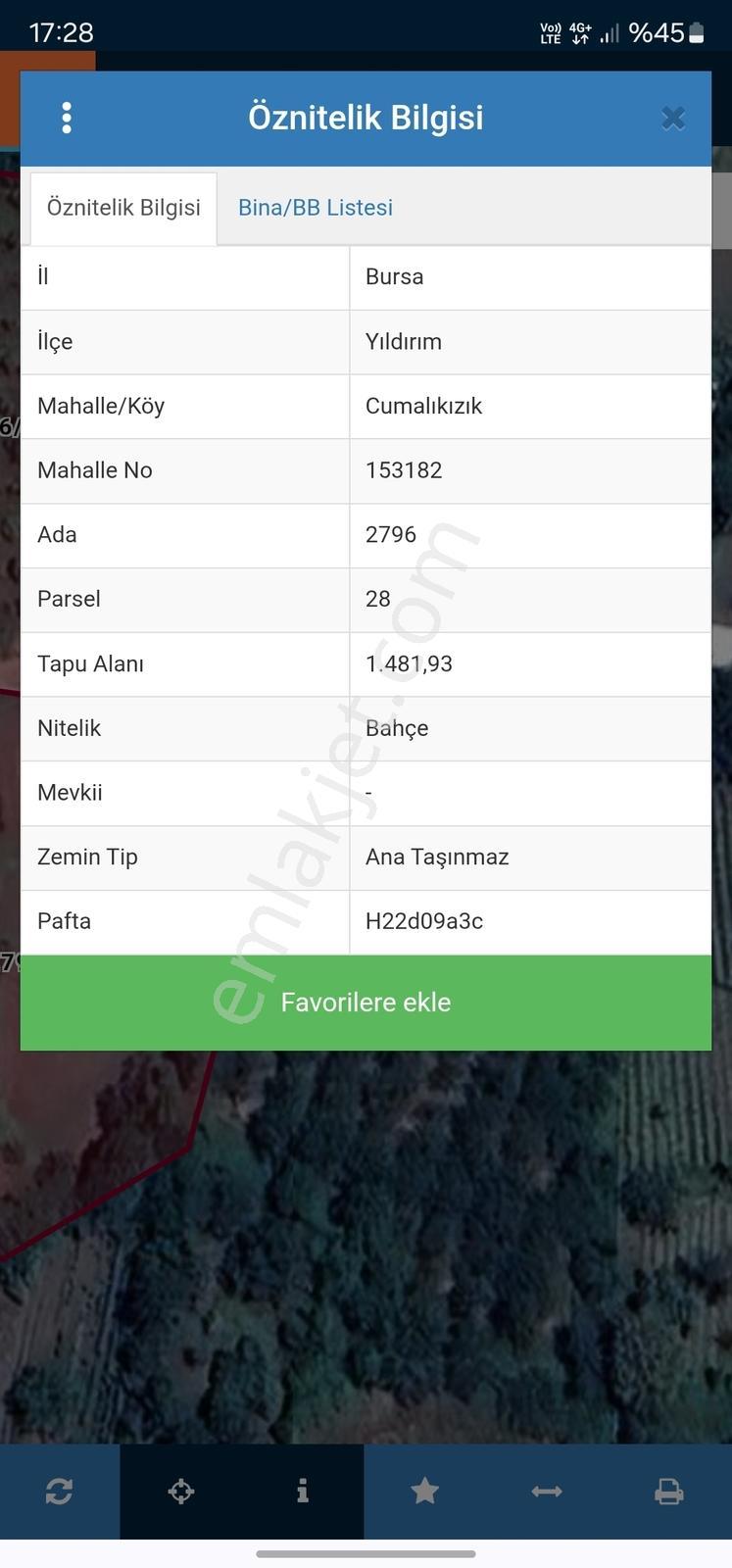 Bursa Yıldırım Cumalıkızıkta Satılık 1.481m2 Bahçe... - Görsel 24