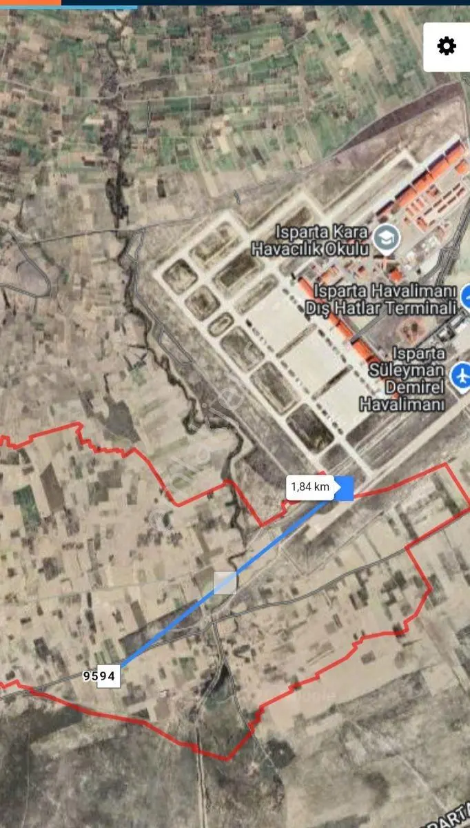 Isparta Keçiborlu Senir Havalimanı Yakını 975 M² Tarla