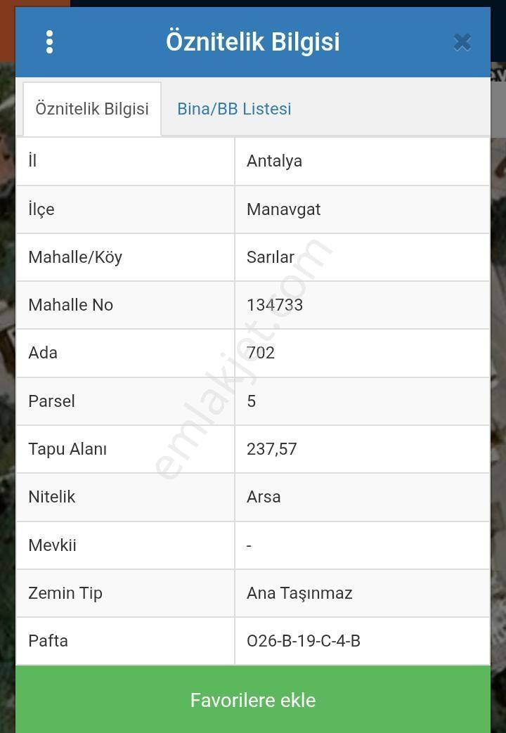 Satılık Sarılar Mahallesi Tek Tapu 2 Parsel Arsa - Görsel 2