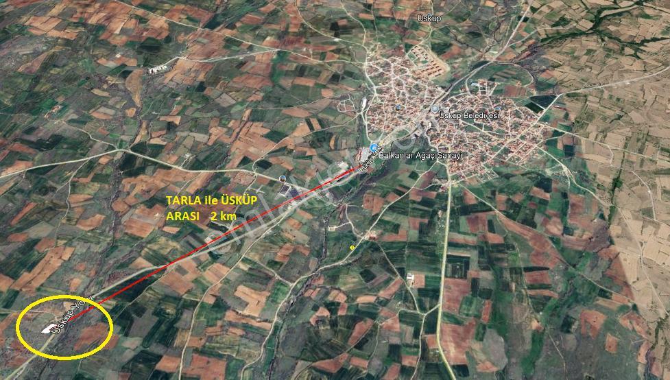 Kırklareli Merkez Üsküp'te Satılık 1900 M² Yatırımlık Tarla! - Görsel 2