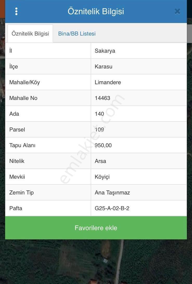 Konut İmarlı Satılık Arsa Ve Fındıklık Karasu Limandere - Görsel 7