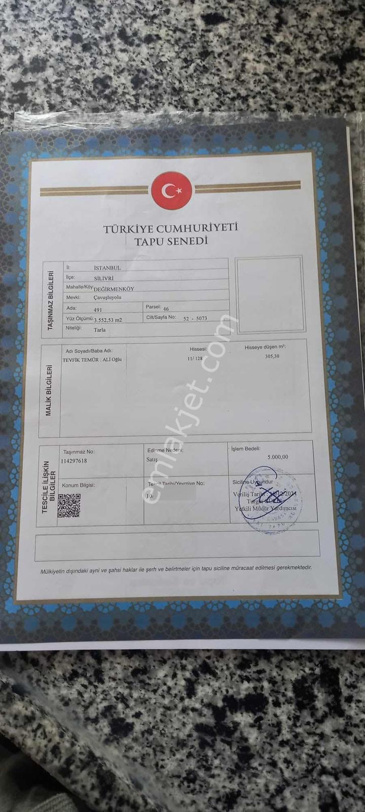 İstanbul Silivri Değirmenköy Sahibinden Satılık 305m Arsa - Görsel 5