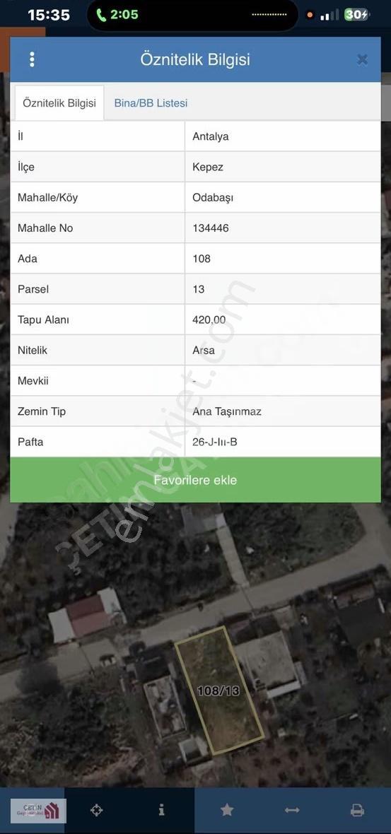 Odabaşı 420 Metre Mükemmel Konumda Arsa - Görsel 2
