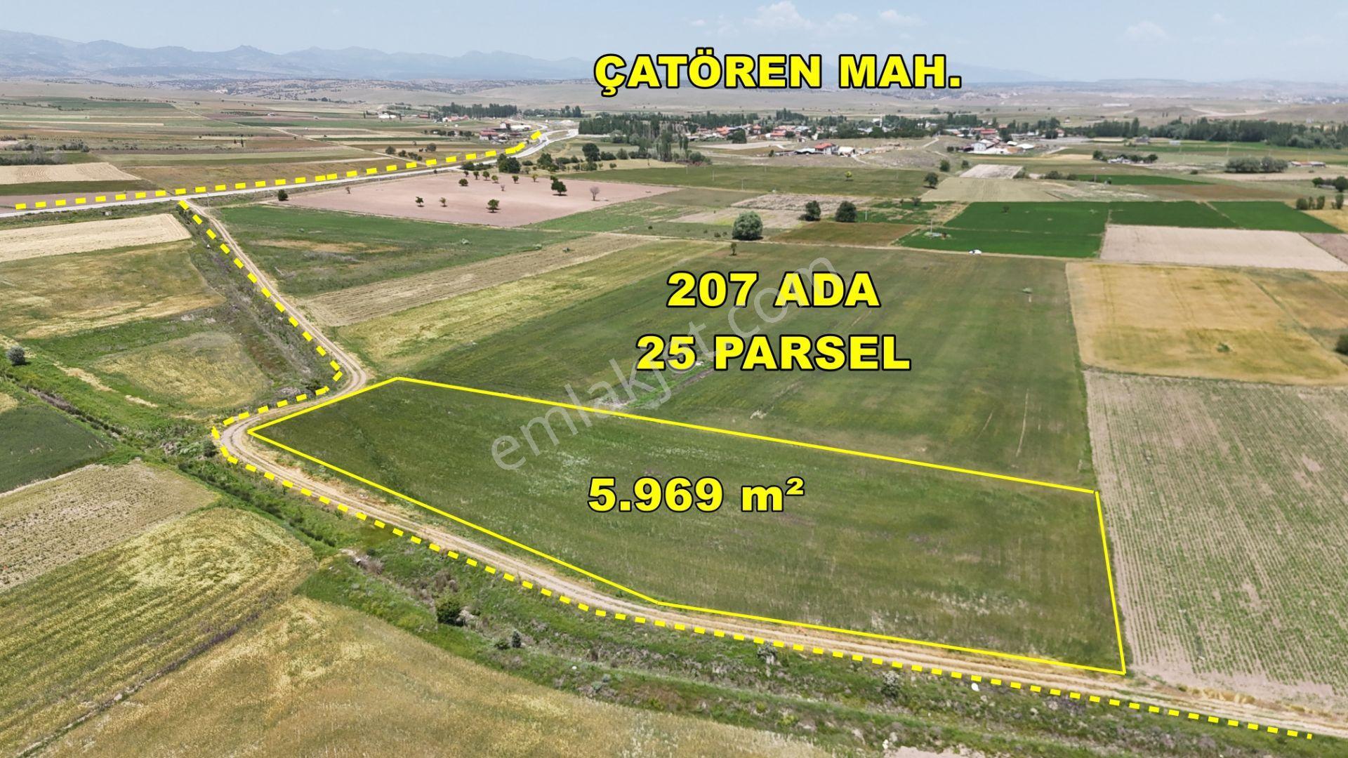 Anayola Yakın Sulak 5.969 M² Tarla / Çatören / Akören / Konya