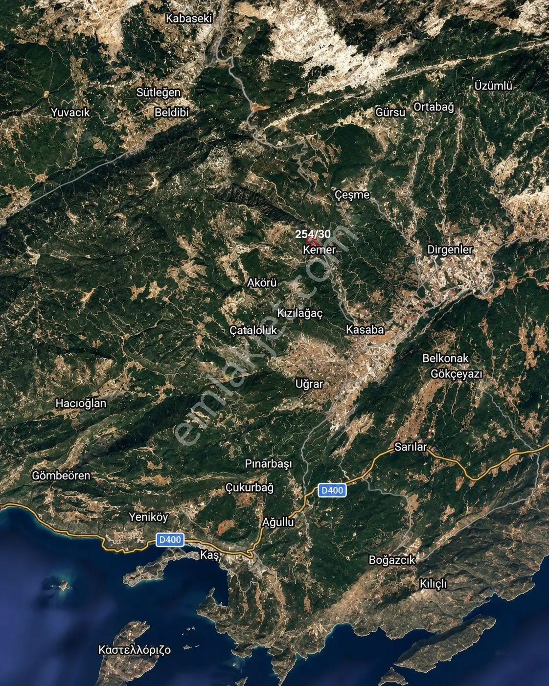 Kaş Kemer Mahallesi'nde 4.392 M² Müstakil Tapulu Satılık Doğa Cenneti Tarla - Görsel 4