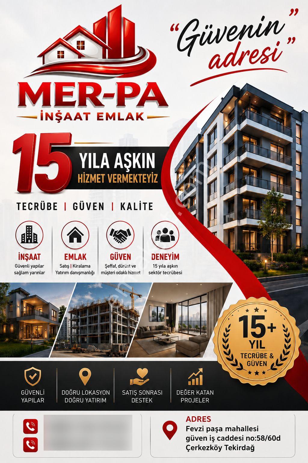 Mer-pa İnş.***çerkezköy Fatih Mah'de/ Hastane Yanı /acil Satılık/ 2+1 - Görsel 26