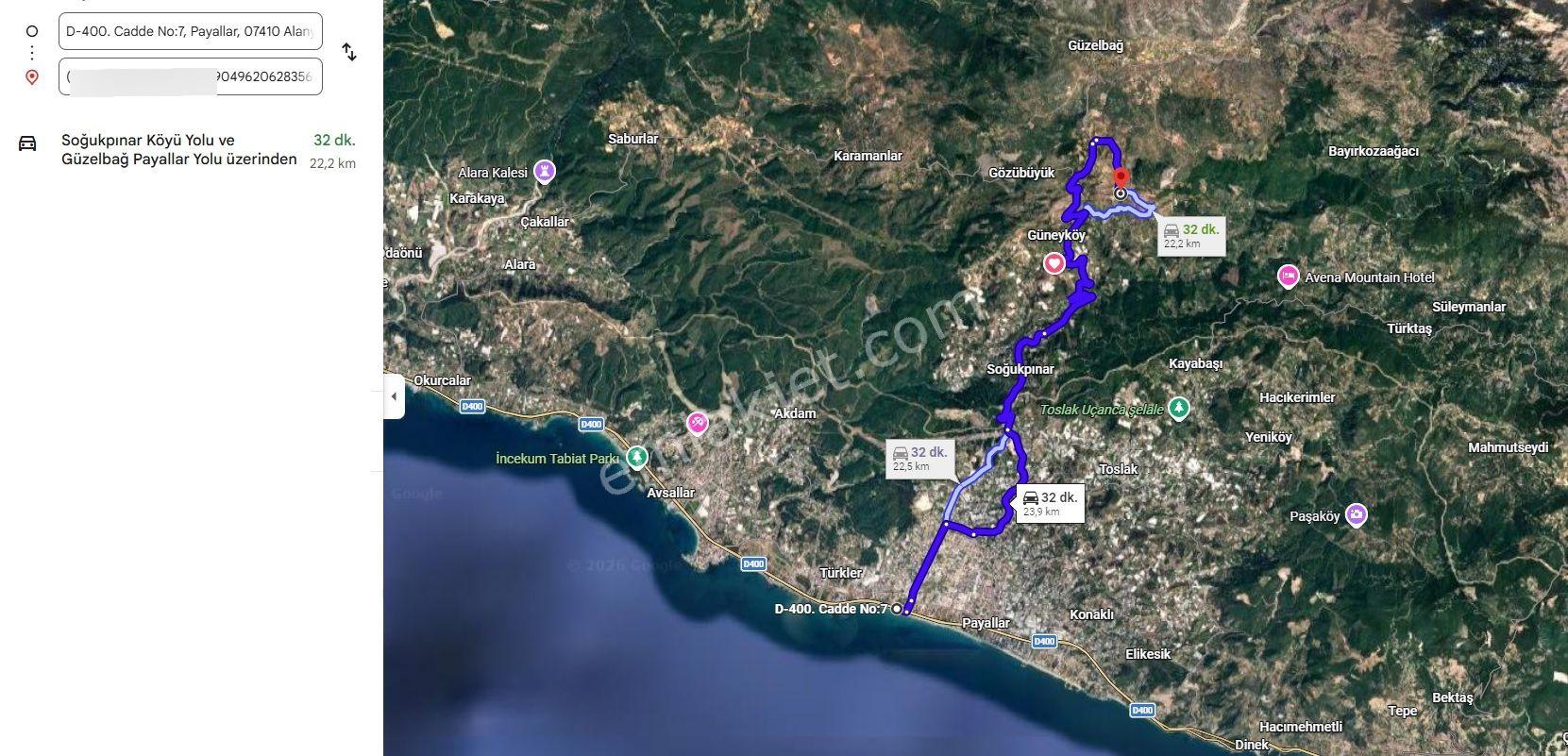 Satılık 7.760 M² Manzaralı Tarla - Alanya-yenice - Görsel 9