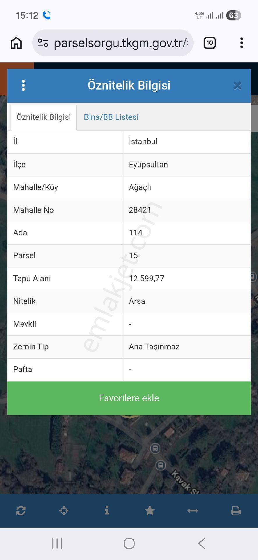 İstanbul Eyüpsultan Ağaçlı Satılık İmarlı Hisse - Görsel 3