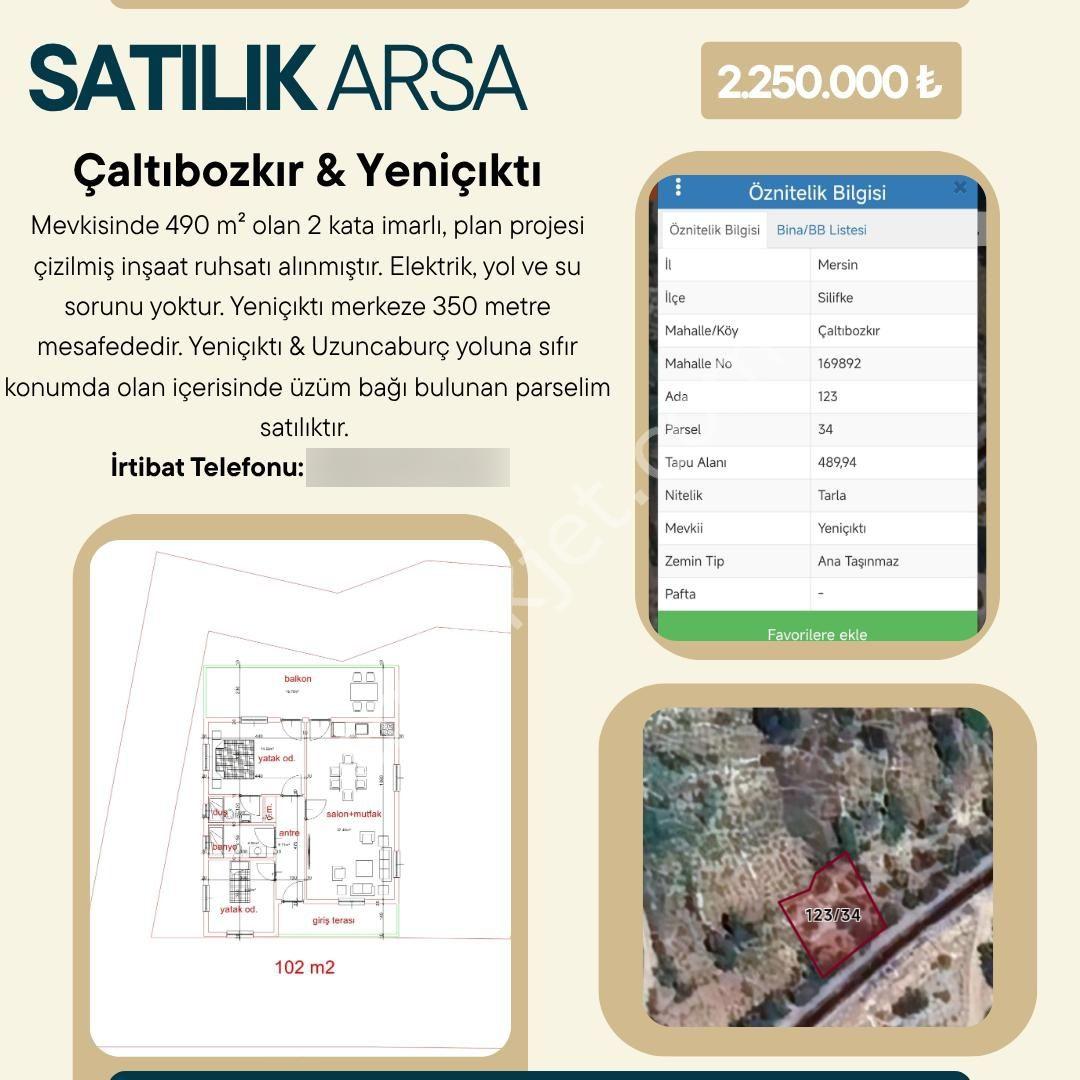 Silifke Yeniçıktıda Satılık Arsa