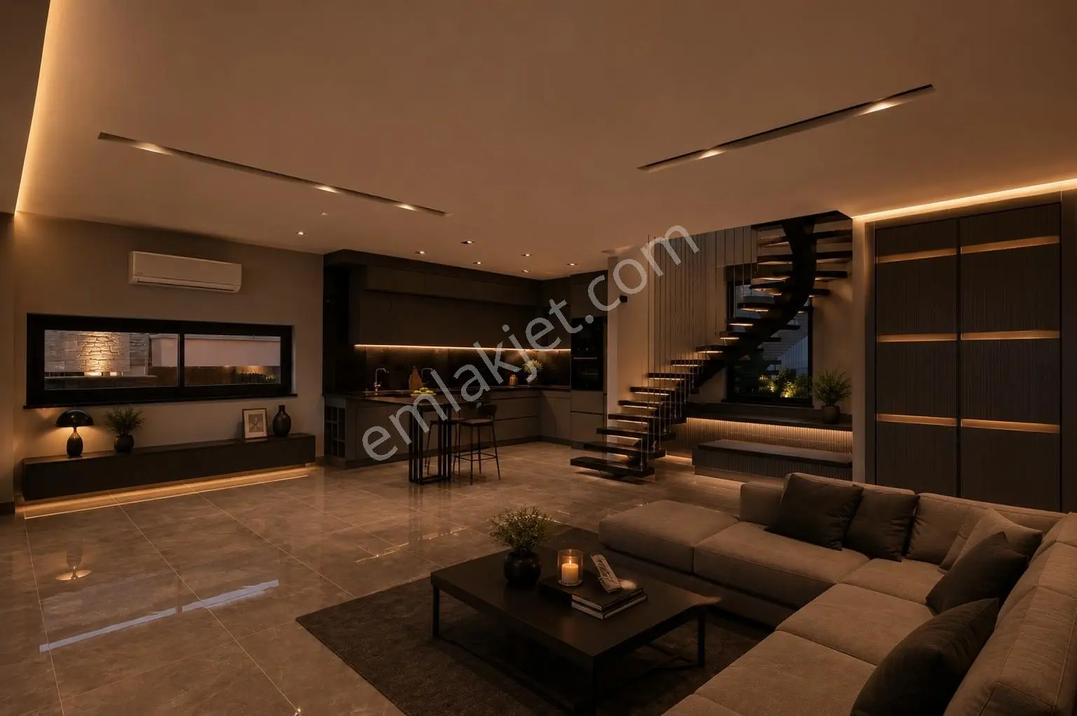 Alanya'da Müstakil 3+1 Villa, Full Deniz Manzaralı Özel Bahçeli - Görsel 5