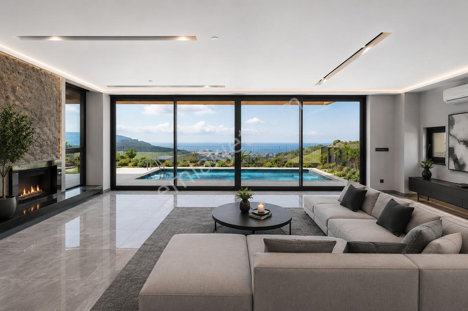 Alanya'da Müstakil 3+1 Villa, Full Deniz Manzaralı Özel Bahçeli - Görsel 4