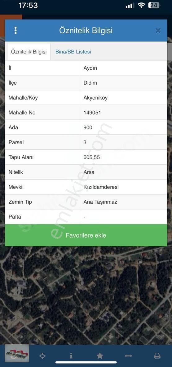 Didim Seyrantepe'de Tam Müstakil 605 M2 Villa Arsası - Görsel 2