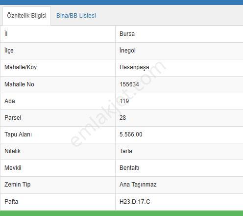 İnegöl Hasanpaşa'da Satılık 5566 M2 Müstakil Fırsat Tarla ! - Görsel 2