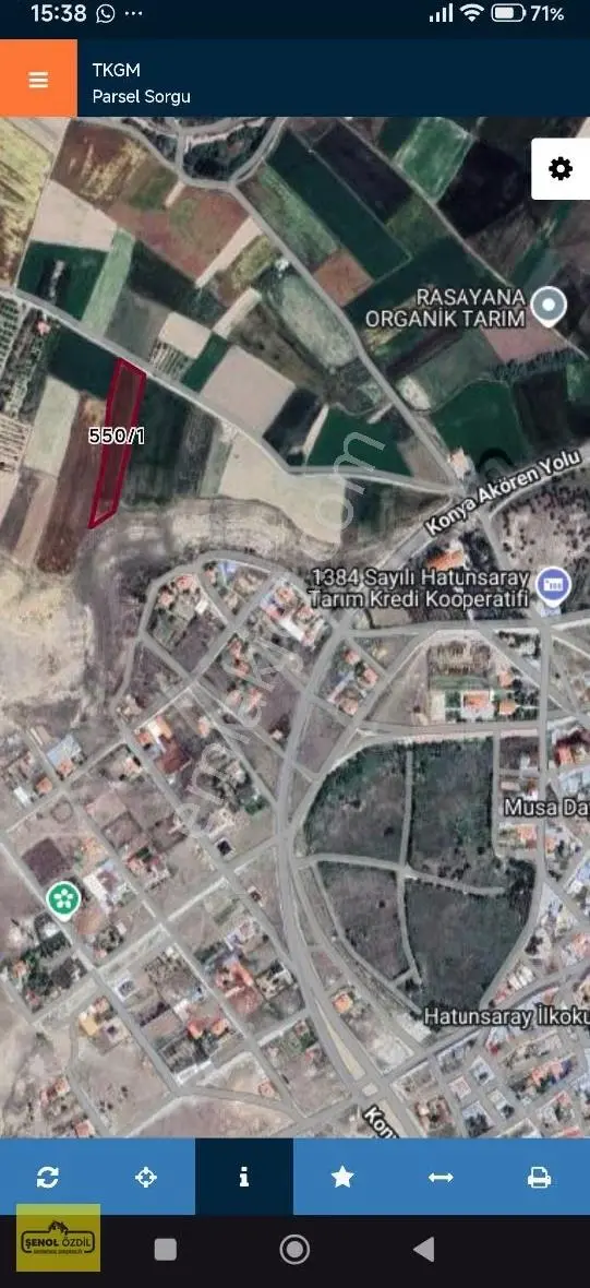 Şenoldan Satılık Müstakil Tarla Hatunsarayda 5504 Metrekare