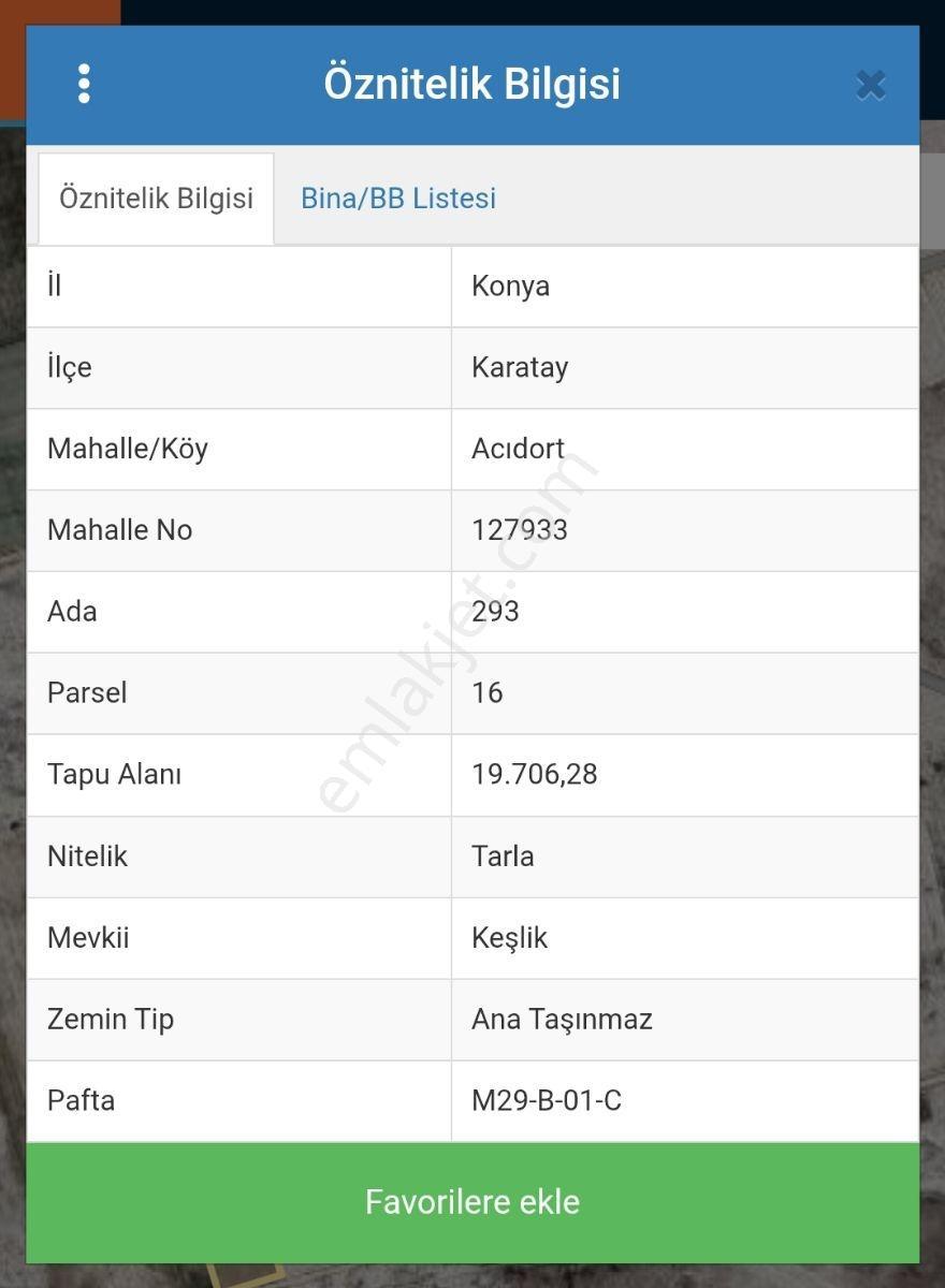 Derbentli Gayrimenkul'den Karatay Acidort'ta Satılık Tarla - Görsel 3