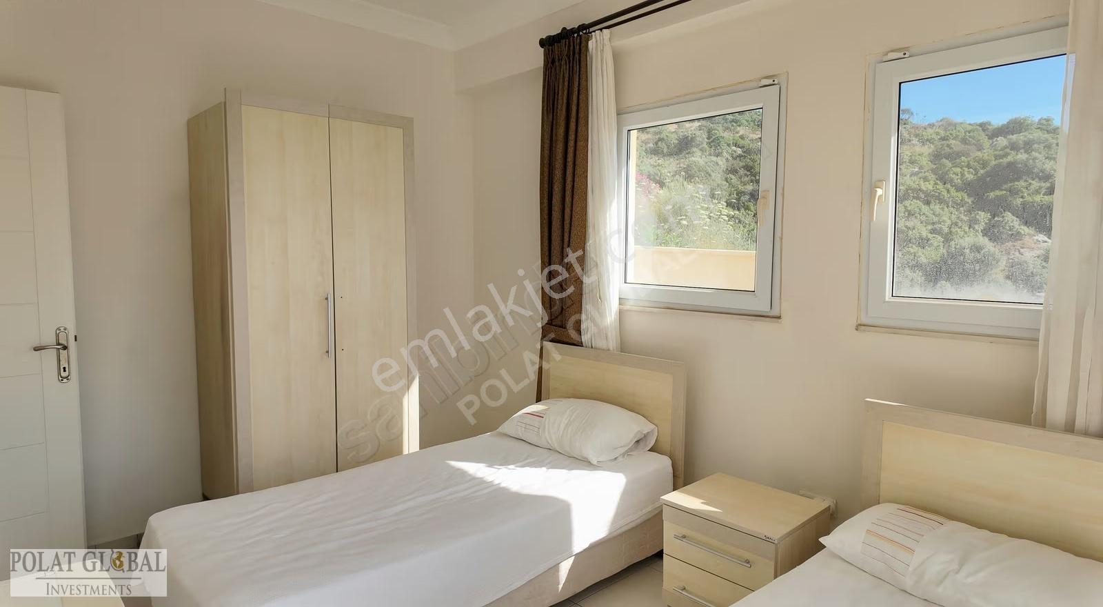 Güllük Havuzlu Site İçerisinde Deniz Manzaralı 2+1 Eşyalı Daire - Görsel 14