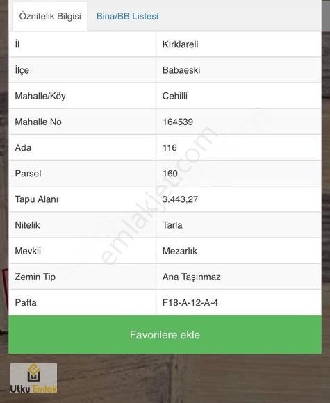 Utku Emlak Babaeski Cehilli (çiğdemli) 3443m2 Yatırımlık Arazi - Görsel 20