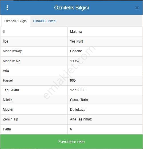Malatya Yeşilyurt Gözene Dutlukaya'da 63.600m2 Satılık Arsa - Görsel 3