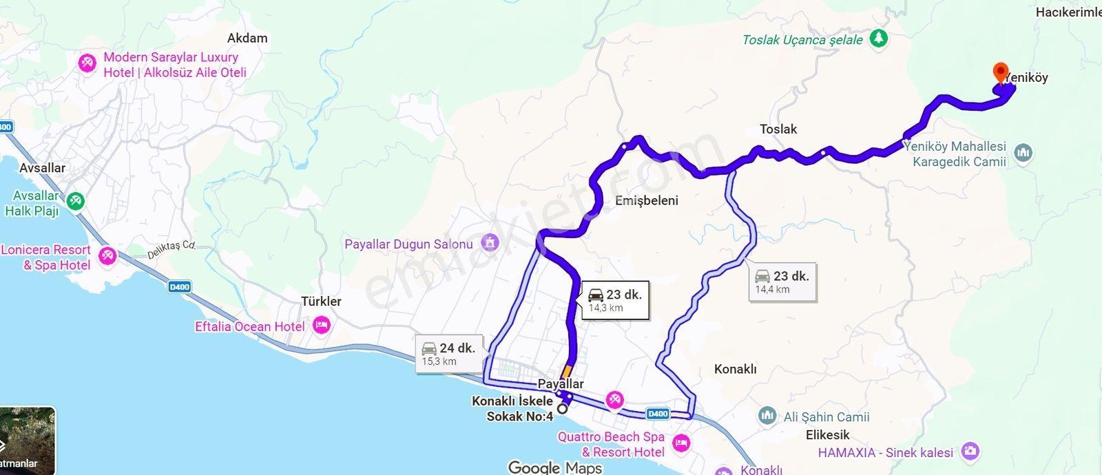 Alanya Hacıkerimler'de Satılık 2.183 M2 Masrafsız Zeytin Bahçesi - Görsel 3