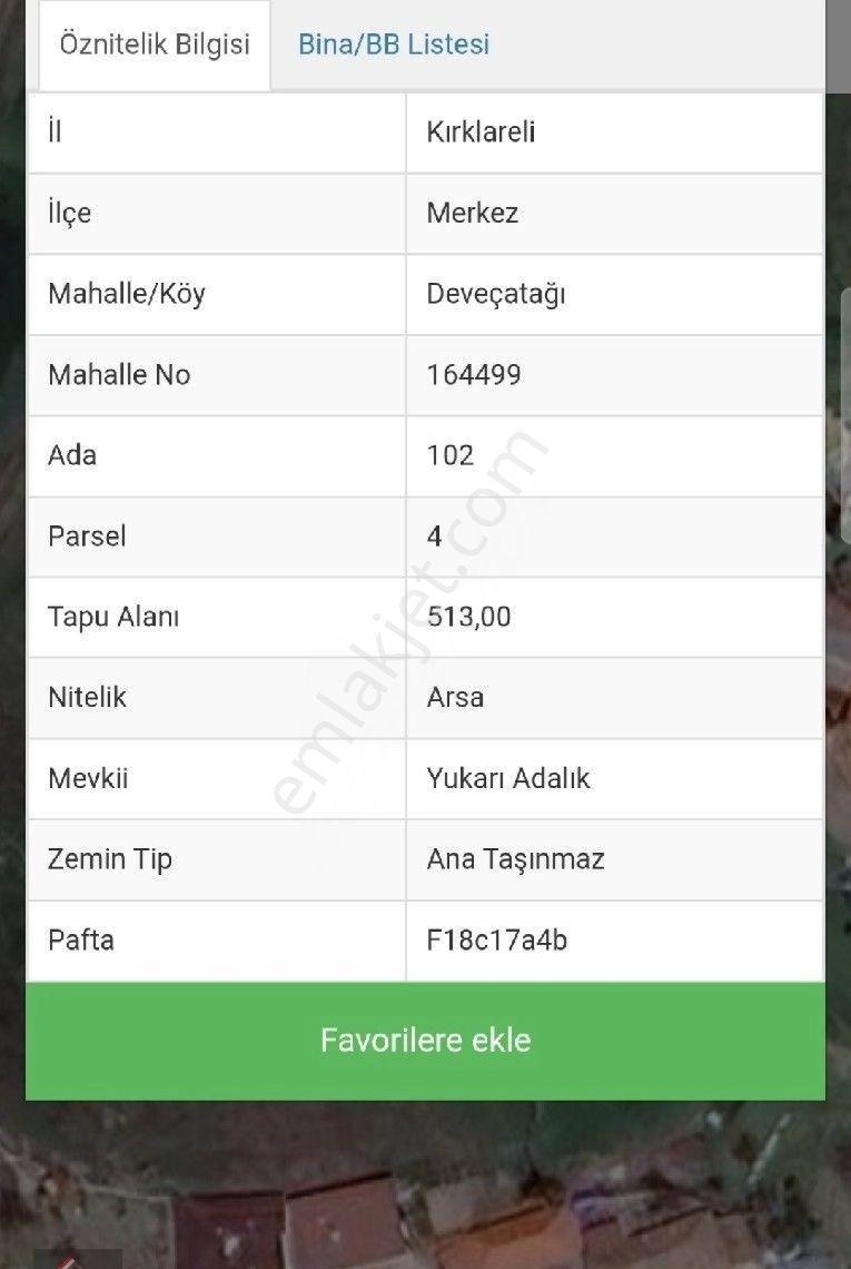 Kırklareli İli Merkez Deveçatağı Köyün'de Satılık 513 M2 Arsa - Görsel 12