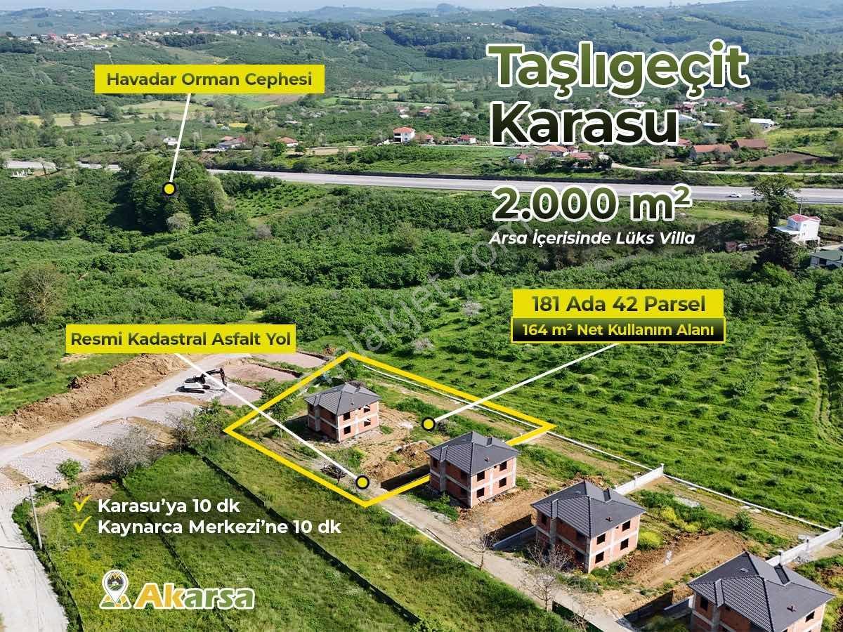 Karasu Taşlıgeçit 2.000 M2 Arsa İçersin'de Deniz Manzaralı Villa - Görsel 5
